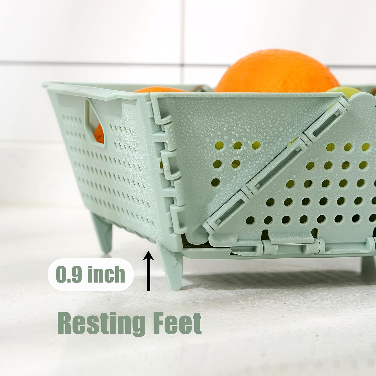 Plastic Colander Basket, Multi-Purpose Drainage & Storage Bin for Kitchen, Candy, Cookies, Holiday Snacks and V1258-DP02-A-327