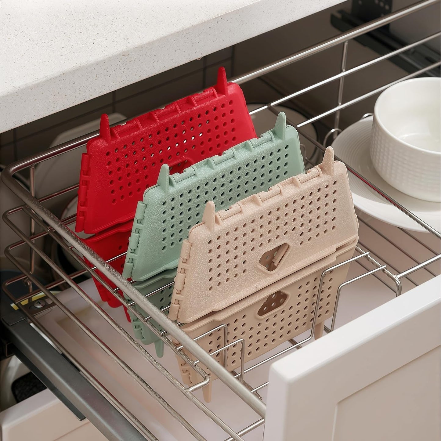 Plastic Colander Basket, Multi-Purpose Drainage & Storage Bin for Kitchen, Candy, Cookies, Holiday Snacks and V1258-DP02-A-327