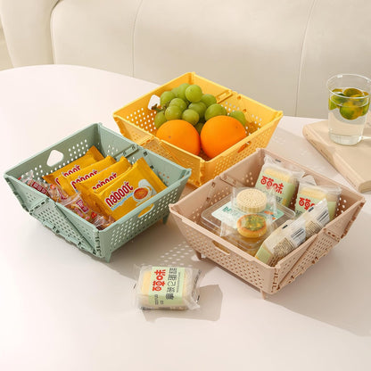 Plastic Colander Basket, Multi-Purpose Drainage & Storage Bin for Kitchen, Candy, Cookies, Holiday Snacks and V1258-DP02-A-327