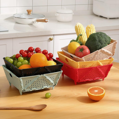 Plastic Colander Basket, Multi-Purpose Drainage & Storage Bin for Kitchen, Candy, Cookies, Holiday Snacks and V1258-DP02-A-327