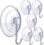 Suction Cup Hooks,6 PCS Clear Suction Cup for Glass Window Decor Shower Bathroom Glass Window Shower Kitchen, V1258-DP02-A-328