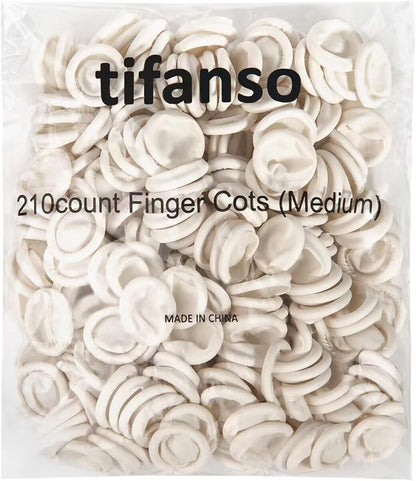 Finger Cots Disposable, Medium Finger Thumb Gloves Protectors, Sleeves Covers Protection for Fingertips V1258-DP02-A-332