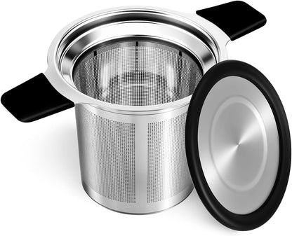 Stainless Steel Tea Infuser Steeper Strainer for Loose Leaf Tea, Fine Mesh Reusable Diffusers Ball Bag Filter V1258-DP02-A-334