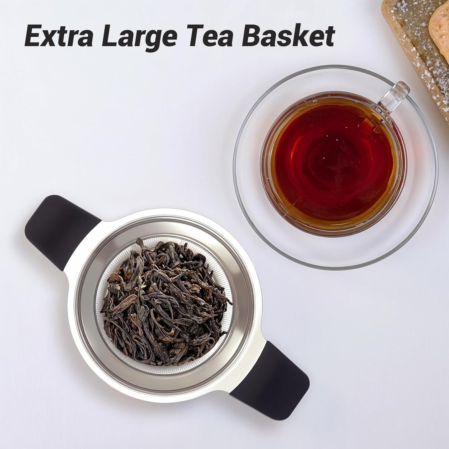 Stainless Steel Tea Infuser Steeper Strainer for Loose Leaf Tea, Fine Mesh Reusable Diffusers Ball Bag Filter V1258-DP02-A-334