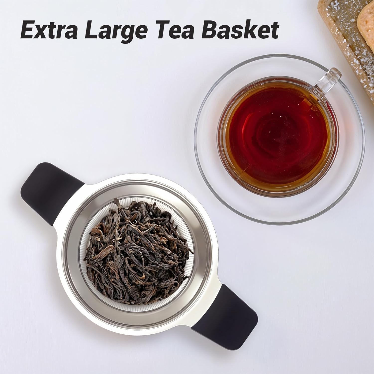 Stainless Steel Tea Infuser Steeper Strainer for Loose Leaf Tea, Fine Mesh Reusable Diffusers Ball Bag Filter V1258-DP02-A-334