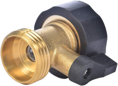 3/4" Brass Garden Hose Shut Off Valve,1-Way Restricted-Flow Water Shut-Off, Fits 3/4 Inch Hose Connector V1258-DP02-A-34