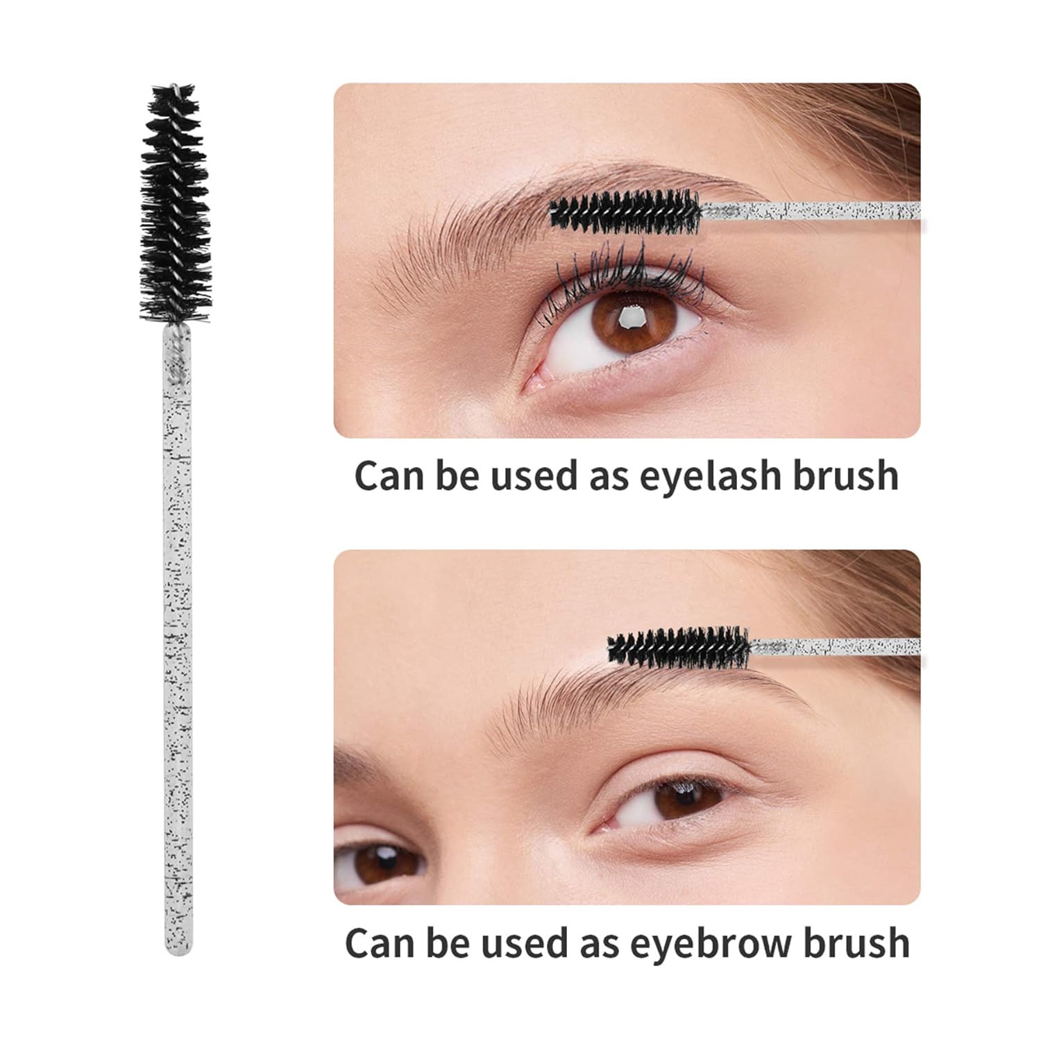 200PCS Spoolie Eyelash Brush - Disposable Mascara Brush Wand for Lashes, Eyebrow Eyelash Extension Supplies V1258-DP02-A-340
