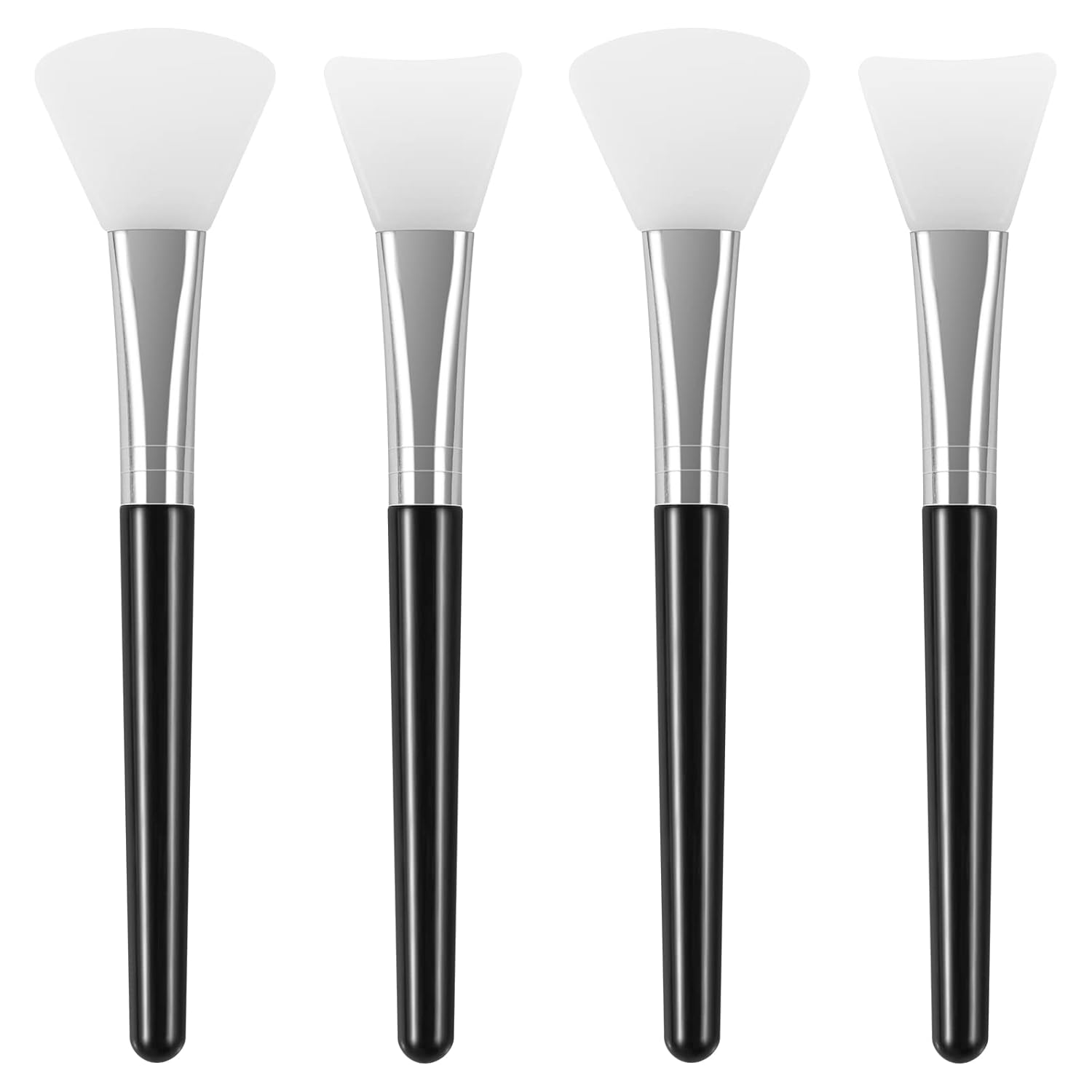 4PCS Silicone Face Mask Brush Applicator, Flexible Silicone Brush for Face for Mud, Clay, DIY Mask, Body V1258-DP02-A-342
