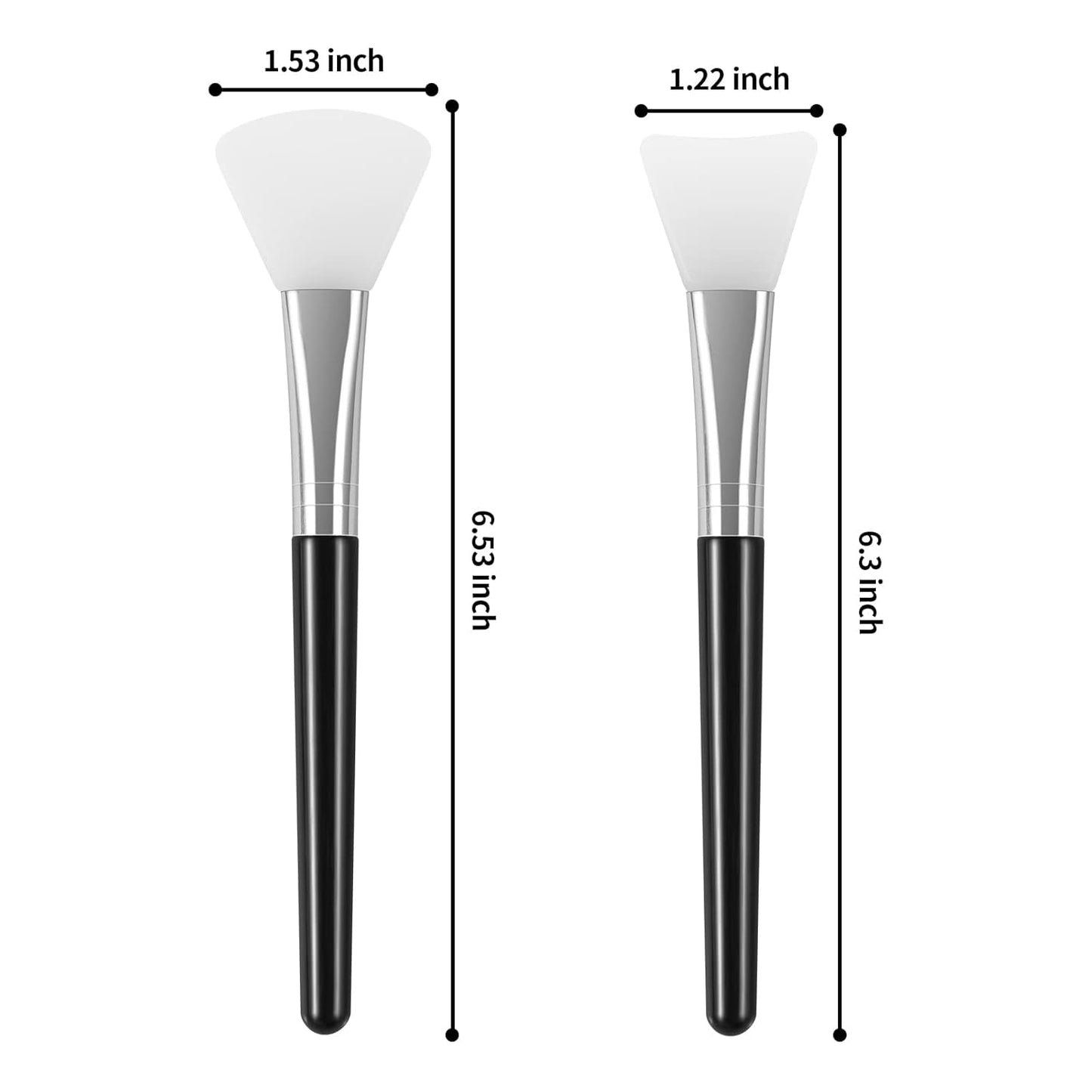 4PCS Silicone Face Mask Brush Applicator, Flexible Silicone Brush for Face for Mud, Clay, DIY Mask, Body V1258-DP02-A-342