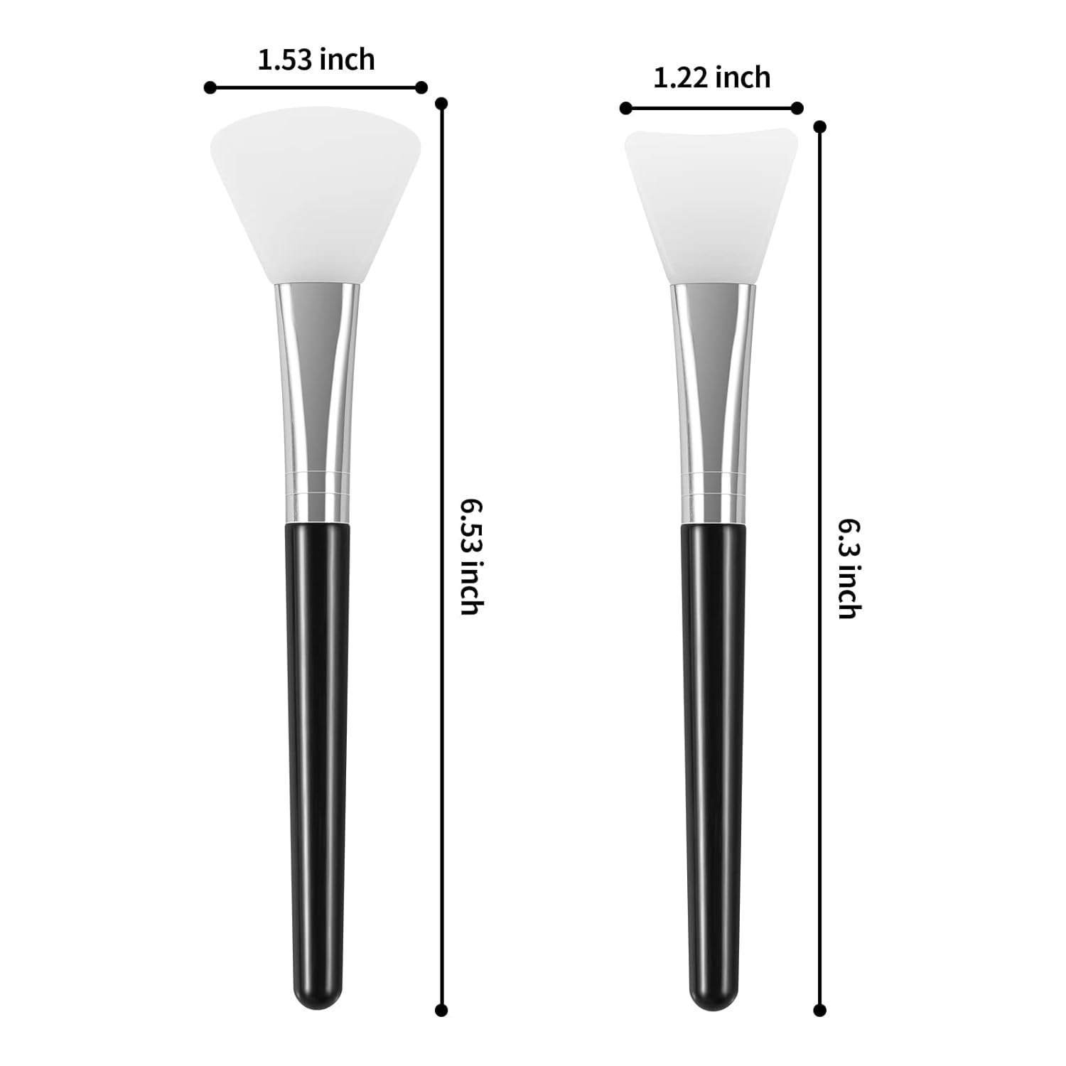 4PCS Silicone Face Mask Brush Applicator, Flexible Silicone Brush for Face for Mud, Clay, DIY Mask, Body V1258-DP02-A-342