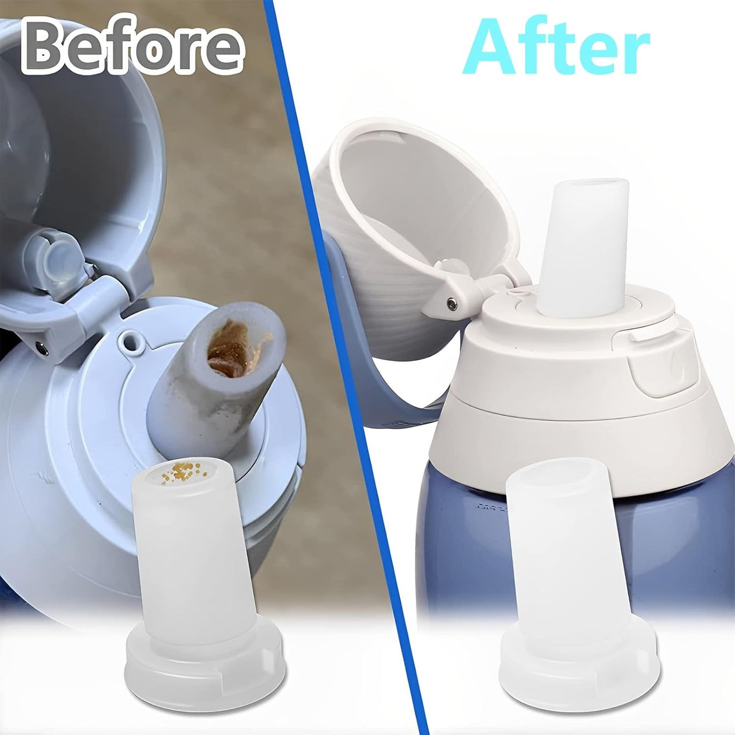 Bite Valve Replacement for Brita Water Bottle, 2 Pack, Silicone, BPA-Free, 1 Liter, Sports, Travel V1258-DP02-A-345