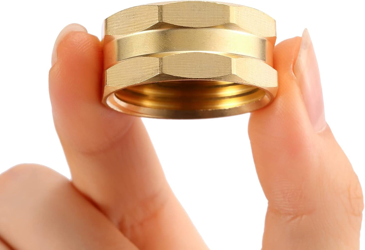4 Pack Garden Hose End Caps with Washers, Brass Spigot Cap, 3/4" Female End Cap V1258-DP02-A-36