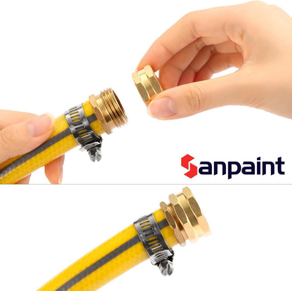 4 Pack Garden Hose End Caps with Washers, Brass Spigot Cap, 3/4" Female End Cap V1258-DP02-A-36