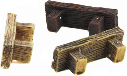 3Pcs Mini Resin Bench Miniature Fairy Garden Bench Dollhouse Accessories Statue DIY Decor Gift V1258-DP02-A-372