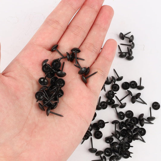 100Pcs Upholstery Tacks Black - 7x13mm Furniture Thumb Tacks - Metal Thumb Tack Round Head Pins Decorative V1258-DP02-A-387