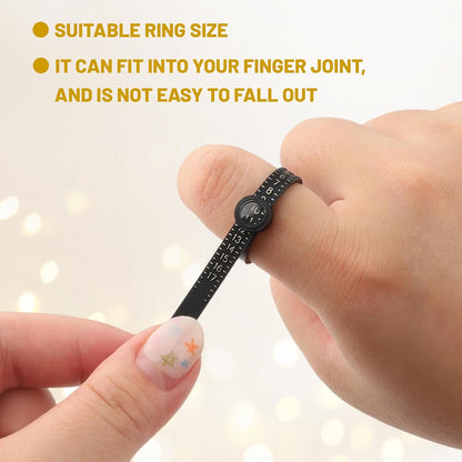 3-Pack Ring Sizer Measuring Tool with Magnifier, 1-17 USA Ring Size Measurer - Reusable Ring Finger Sizer V1258-DP02-A-391