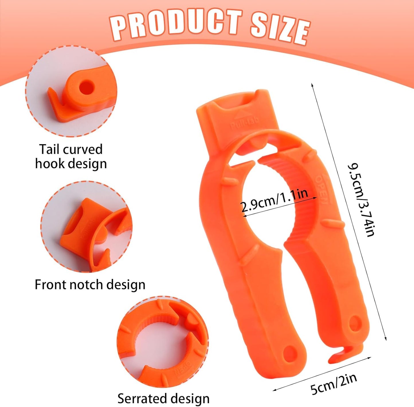 4-Pack Bottle Cap Opener - 3 in 1 Multi-Purpose Water Bottle Openers for Weak Hands, Seniors, Elderly - V1258-DP02-A-413