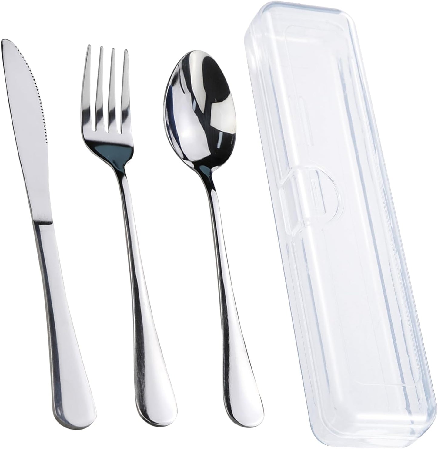Travel Utensils With Case, Stainless Steel Reusable Portable Utensils Set With Case, Travel Silverware Set V1258-DP02-A-42