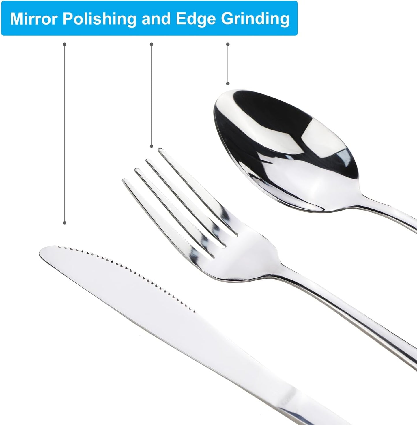 Travel Utensils With Case, Stainless Steel Reusable Portable Utensils Set With Case, Travel Silverware Set V1258-DP02-A-42