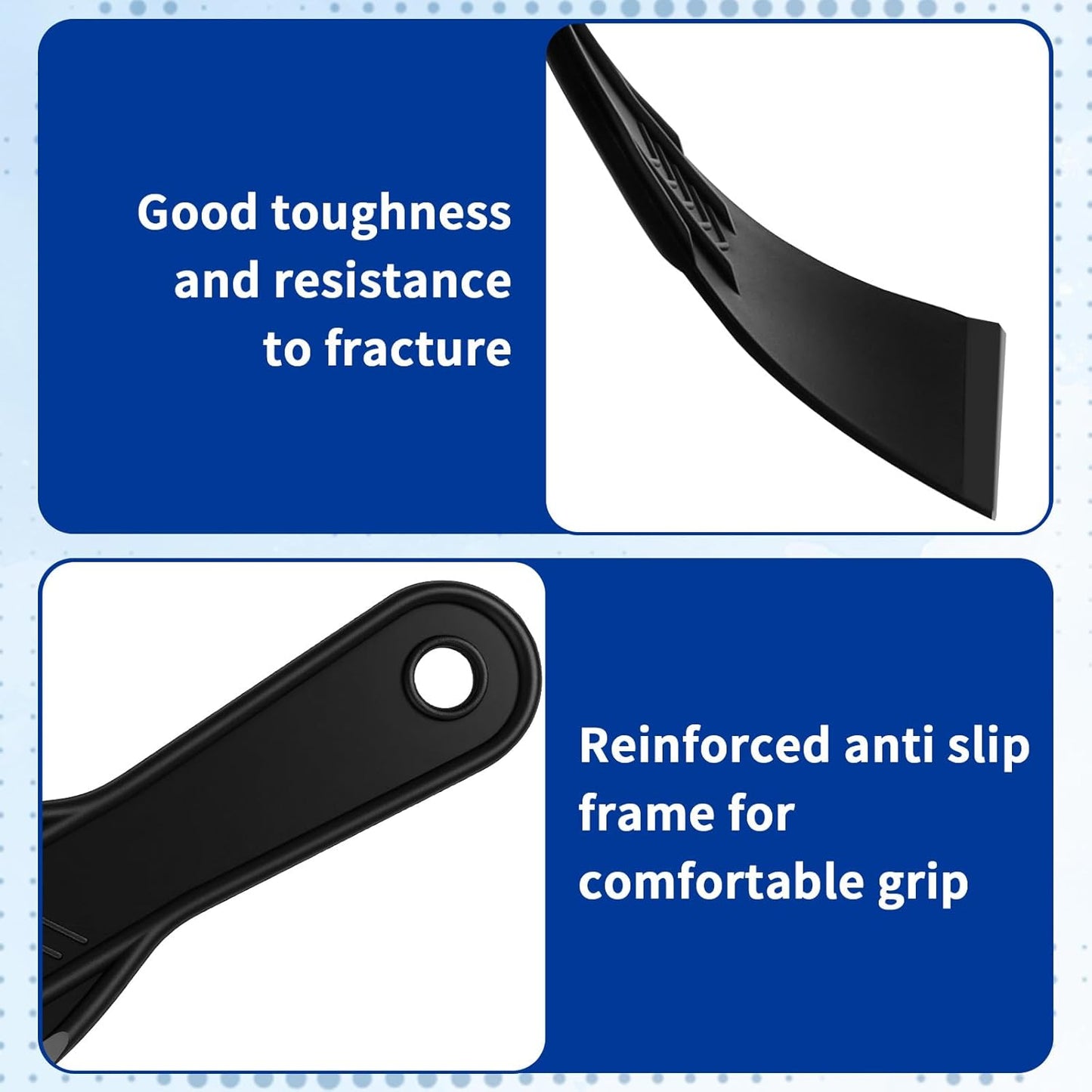 5-Pack Putty Knife - 2 Inch Black Plastic Putty Knife - Flexible Plastic Paint Scraper Tool for Repairing V1258-DP02-A-423
