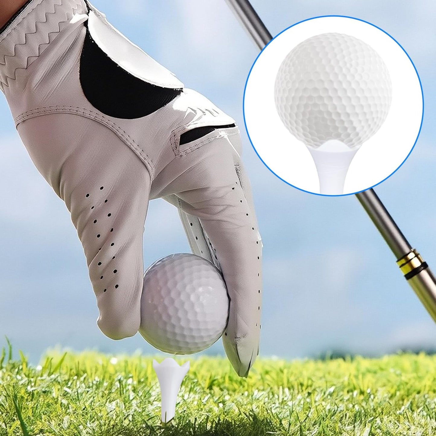 30PCS Plastic Golf Tees - 1-1/2'' Short Golf Tees - Enhanced Durability & Stability, Designed to Reduce V1258-DP02-A-433
