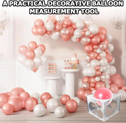 11 Holes Plastic Balloon Sizer Cube Box Collapsible 2-10 Inch Balloon Sizer Cube Boxs Size Measurement Tools V1258-DP02-A-445