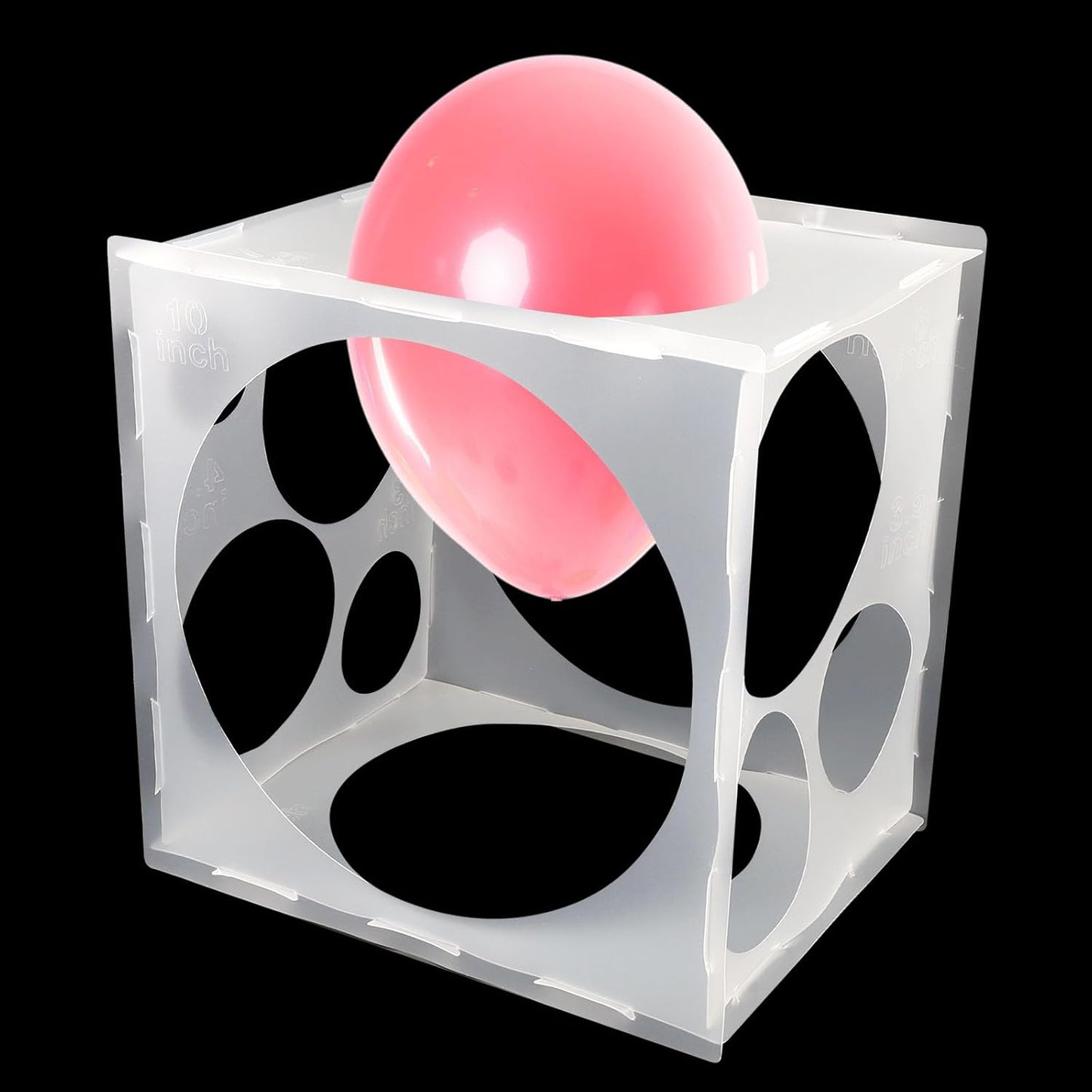 11 Holes Plastic Balloon Sizer Cube Box Collapsible 2-10 Inch Balloon Sizer Cube Boxs Size Measurement Tools V1258-DP02-A-445
