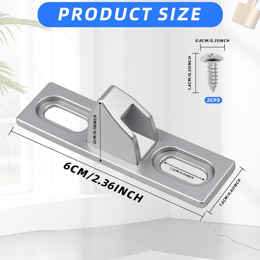 Sliding Door Keeper 1Set Chrome Plated Sliding Glass Lock with mounting Screws Slide Sliding Door Lock Latch V1258-DP02-A-447