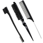 3 Pcs Slick Back Hair Brush Set Bristle Brush Edge Control Teasing Comb for Women Black Hair(Black) V1258-DP02-A-46