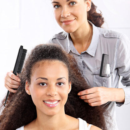 3 Pcs Slick Back Hair Brush Set Bristle Brush Edge Control Teasing Comb for Women Black Hair(Black) V1258-DP02-A-46