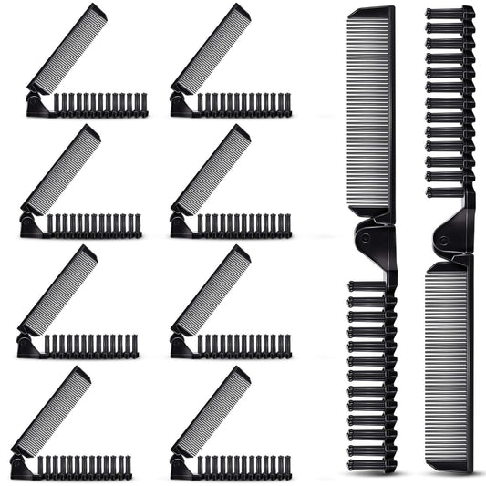 10 Pcs Portable Travel Folding Comb Brush Combo Compact Foldable Hair Brush Pocket Size Comb Double Headed V1258-DP02-A-47