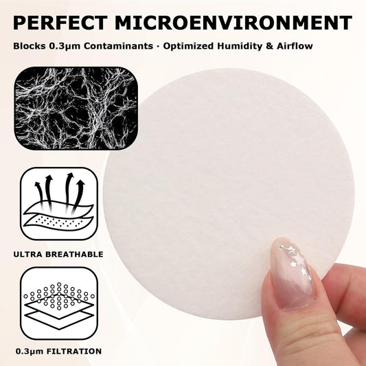 24 Pcs 2.5" Monotub Adhesive Filter Disks - 2MM Thick Synthetic Filter Paper Stickers for Mushroom Growing V1258-DP02-A-470