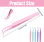 5PCS Lash Extension Tweezers,Stainless Steel Lash Applicator Tools Multipurpose Tweezers for Intricate V1258-DP02-A-483