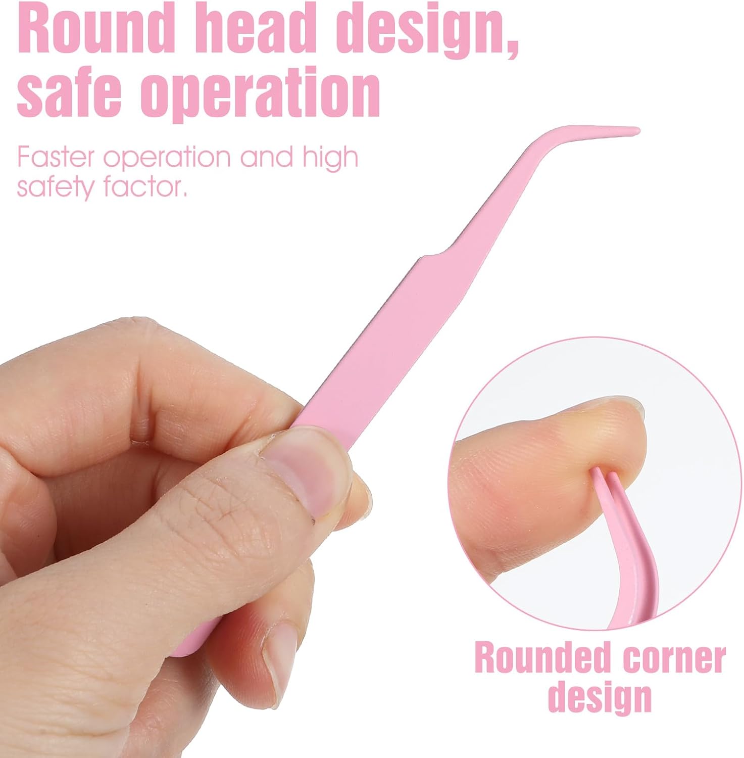 5PCS Lash Extension Tweezers,Stainless Steel Lash Applicator Tools Multipurpose Tweezers for Intricate V1258-DP02-A-483