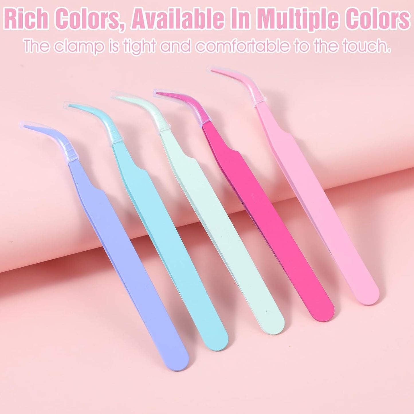 5PCS Lash Extension Tweezers,Stainless Steel Lash Applicator Tools Multipurpose Tweezers for Intricate V1258-DP02-A-483