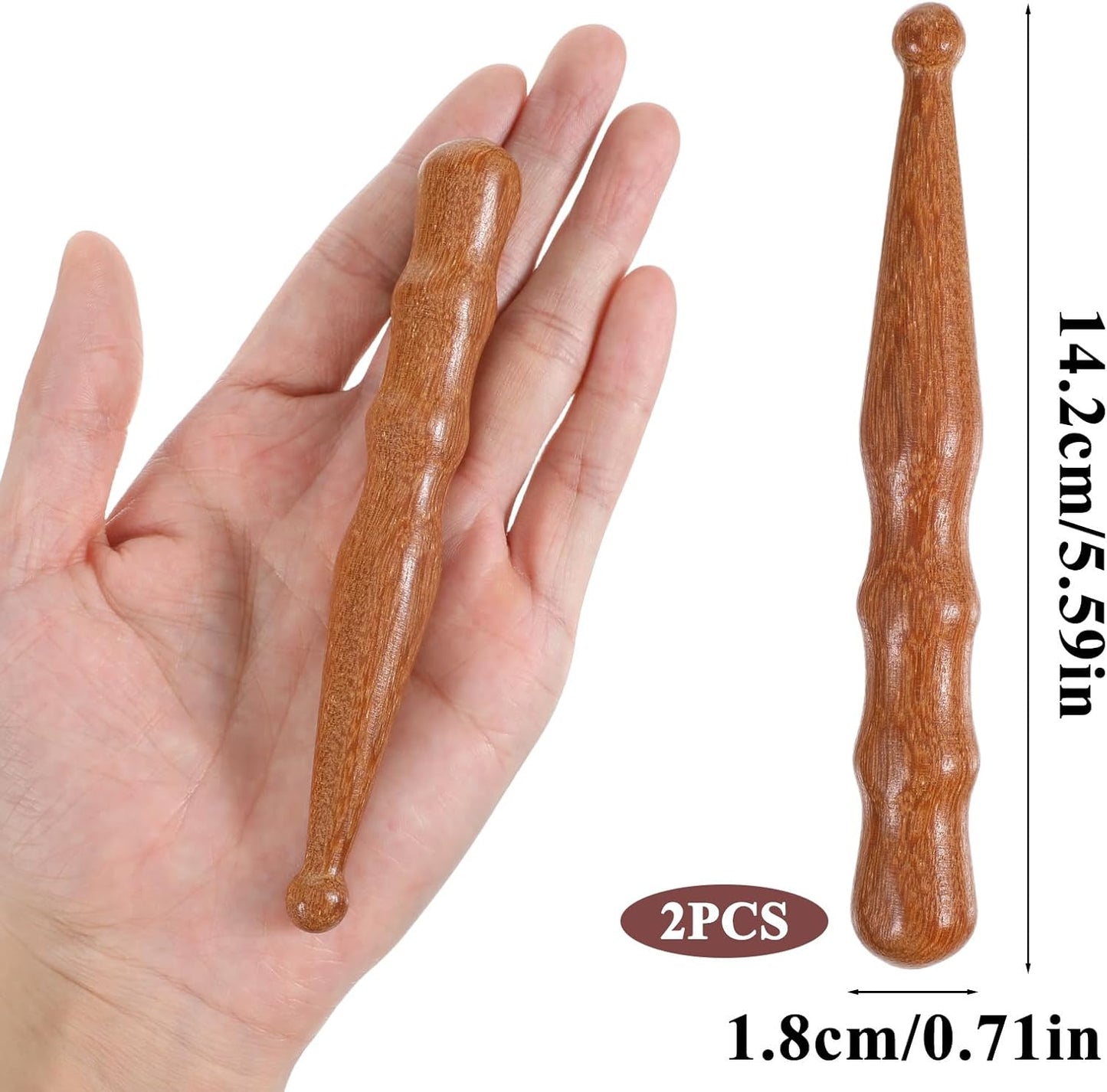 Massage Pen,Wooden Massage Tools Acupressure Pen Pressure Point Tool for Relaxing Body Hand Foot V1258-DP02-A-487