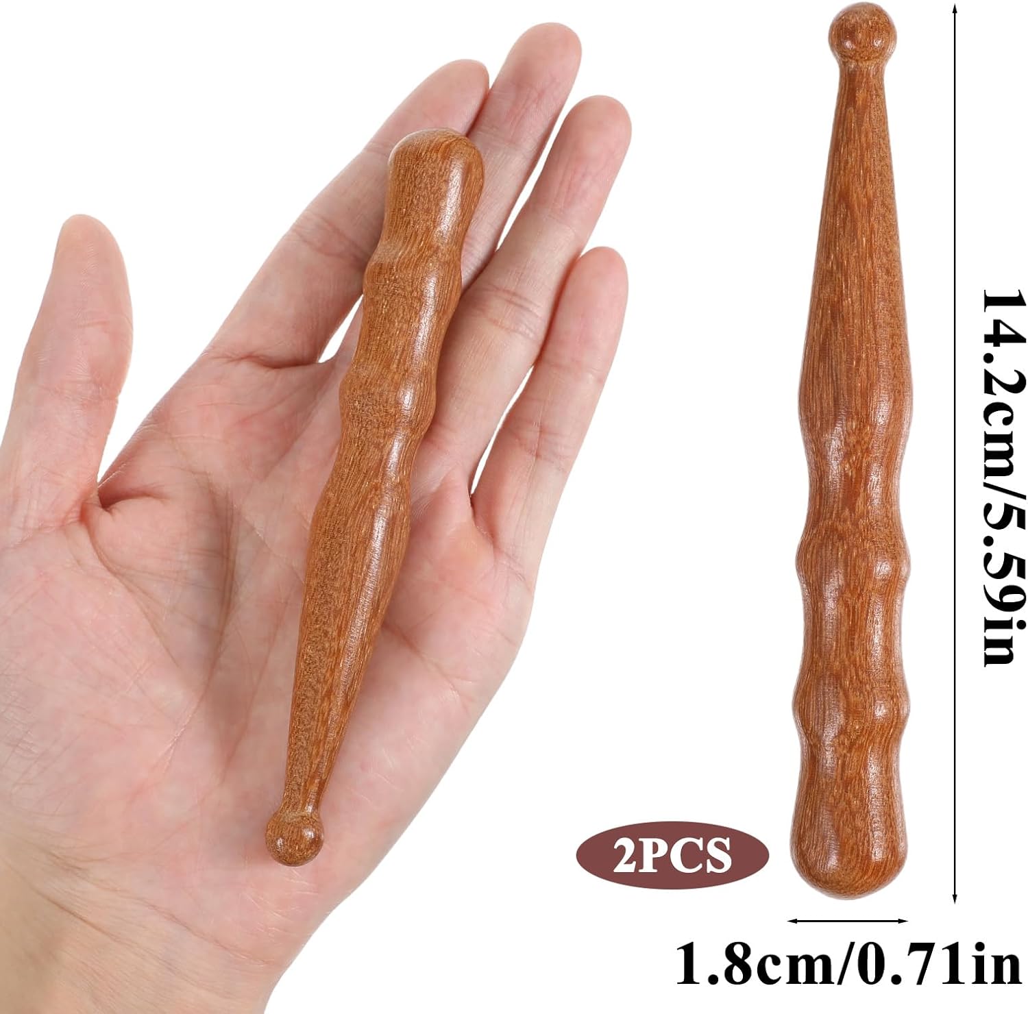 Massage Pen,Wooden Massage Tools Acupressure Pen Pressure Point Tool for Relaxing Body Hand Foot V1258-DP02-A-487