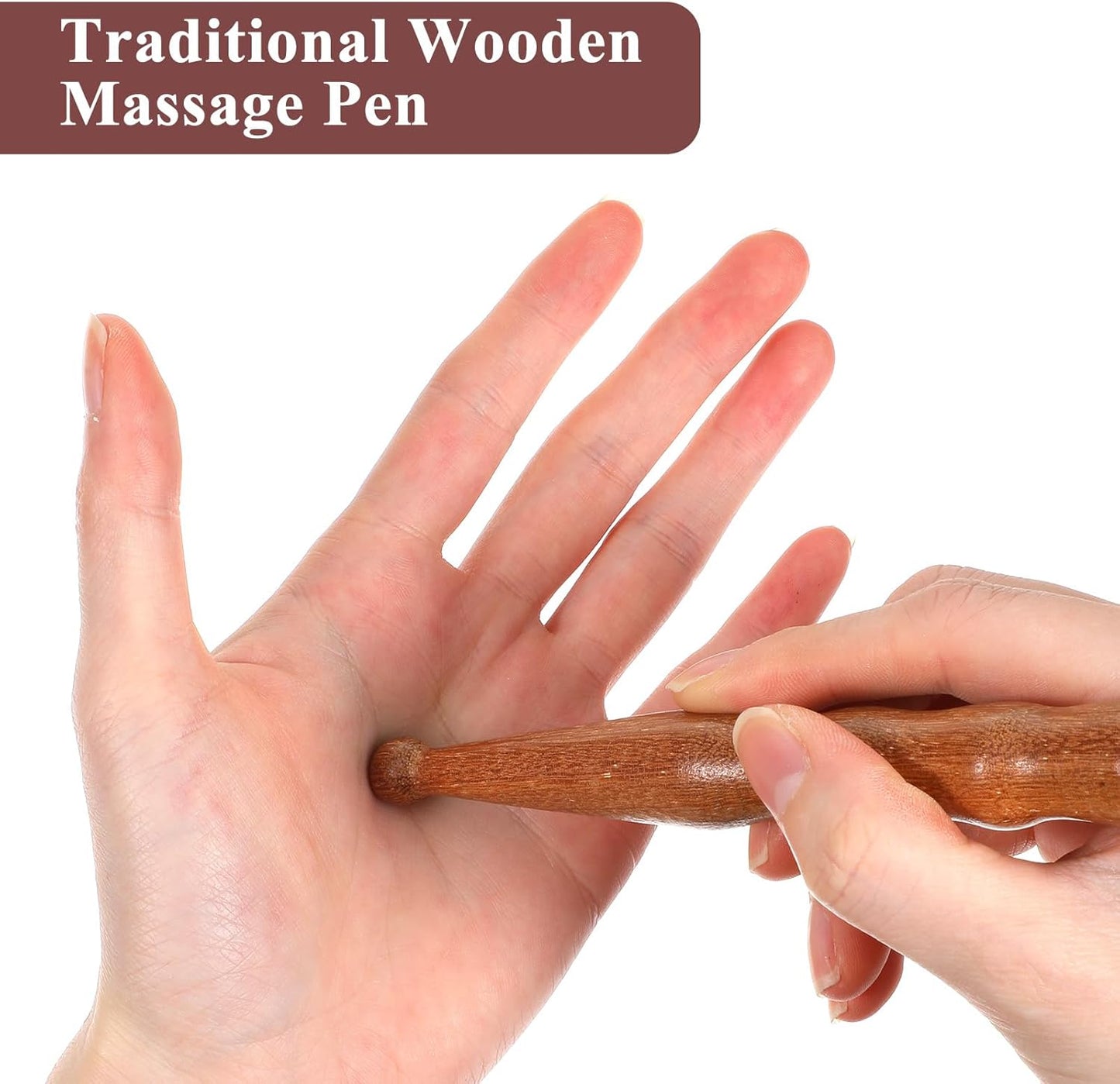 Massage Pen,Wooden Massage Tools Acupressure Pen Pressure Point Tool for Relaxing Body Hand Foot V1258-DP02-A-487
