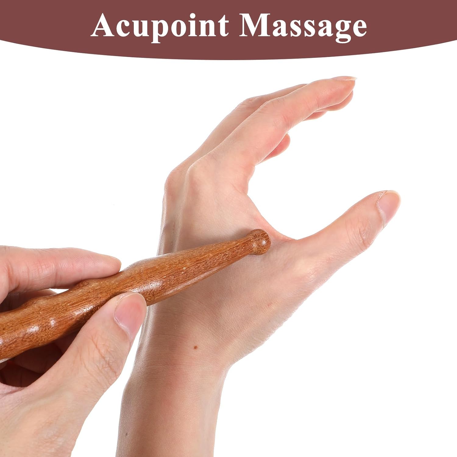 Massage Pen,Wooden Massage Tools Acupressure Pen Pressure Point Tool for Relaxing Body Hand Foot V1258-DP02-A-487