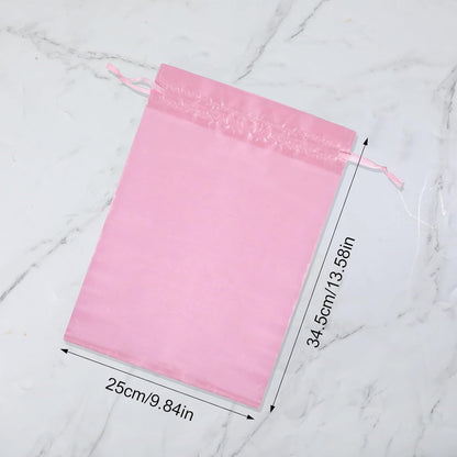 4Pcs Wig Bags with Satin Drawstring,Pink Wig Bags Storage for Wigs Extension Bundle V1258-DP02-A-491