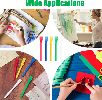 15Pcs Silicone Glue Brush,Reusable Glue Spreader Plastic Spreader Tool Set for DIY Painting Mixing & V1258-DP02-A-498