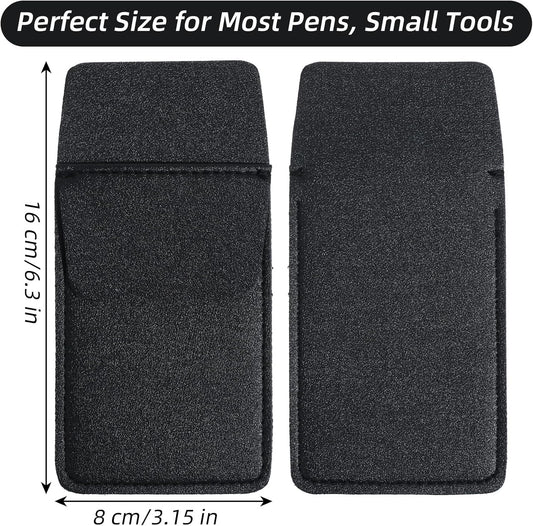 2 Pack Pocket Protector for Men Shirt, Black PU Leather Organizer Pouch Multipurpose Pocket Pen Holder for V1258-DP02-A-501