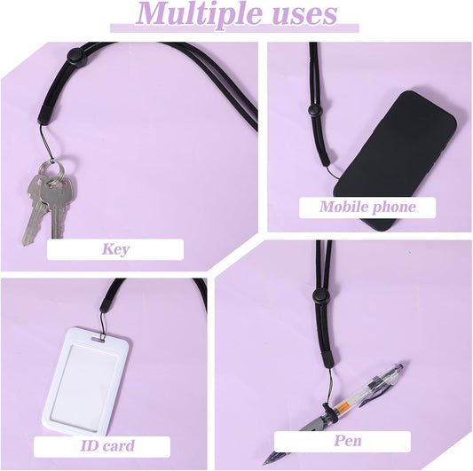34Pcs Anti-Lost Lanyard Set Include 9 Style Black Silicone Rubber Rings-3Pcs Adjustable Lanyards,4 Style V1258-DP02-A-503