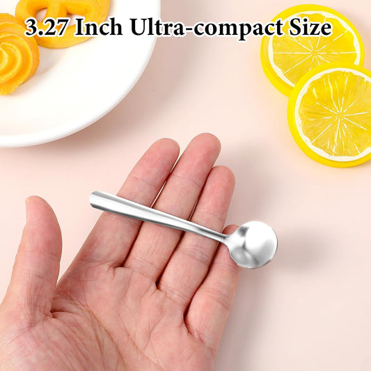 4Pcs Tiny Spoons for Spices, 3.5 Inch Stainless Steel Spice Spoon, Small Spoons for Spice Jars, Mini Metal V1258-DP02-A-504