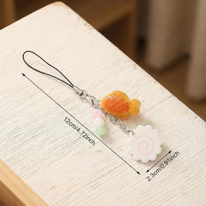 Cute Phone Charms,Cell Phone Strap Charm - Maki Fish Cake Taiyaki Cellphone Charm Strap V1258-DP02-A-508
