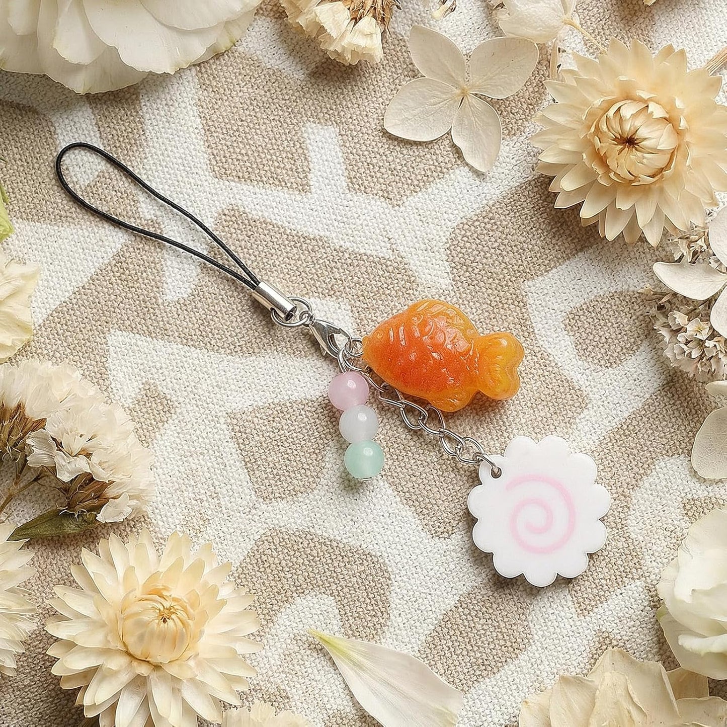 Cute Phone Charms,Cell Phone Strap Charm - Maki Fish Cake Taiyaki Cellphone Charm Strap V1258-DP02-A-508