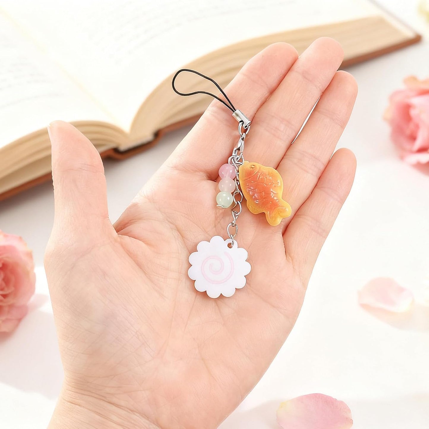 Cute Phone Charms,Cell Phone Strap Charm - Maki Fish Cake Taiyaki Cellphone Charm Strap V1258-DP02-A-508