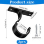 2 Sets Ceiling Curtain Rod Brackets for 1 Inch Rod, Curtain Rod Brackets Holders for Wall & Ceiling Mount V1258-DP02-A-513