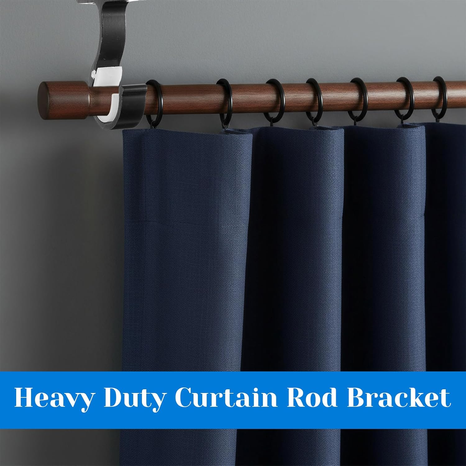 2 Sets Ceiling Curtain Rod Brackets for 1 Inch Rod, Curtain Rod Brackets Holders for Wall & Ceiling Mount V1258-DP02-A-513