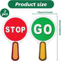 2Pcs Stop and Go Sign with Handle,Mini Stop Sign Double Sided for Guiding Teaching Traffic Safety V1258-DP02-A-523